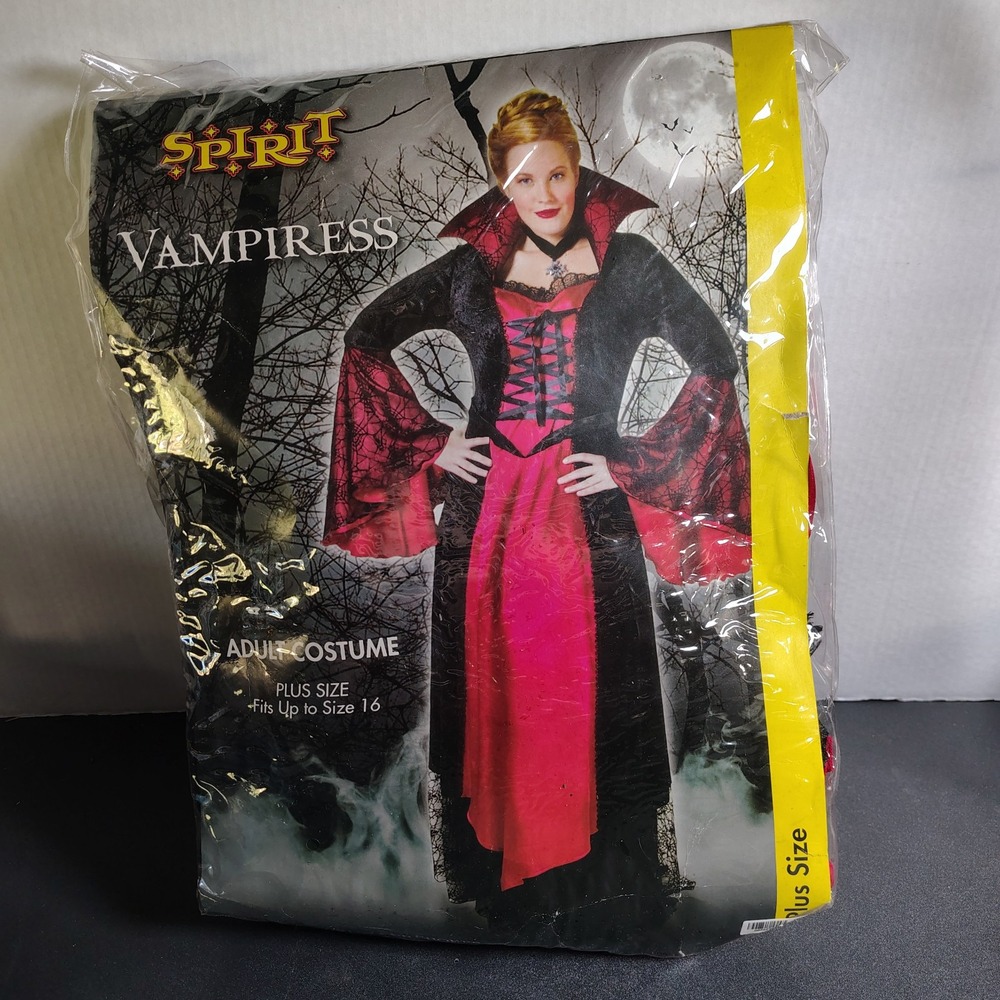 Red & Black Vampiress Costume Plus size 16 Spirit